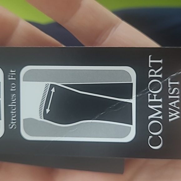 Capris Navy blue straight leg stretch Preppy Comfort Waist Pull On Pockets NEW - Picture 6 of 6